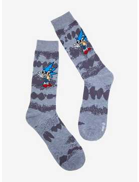 Sonic The Hedgehog Sunglasses Tie-Dye Crew Socks, , hi-res