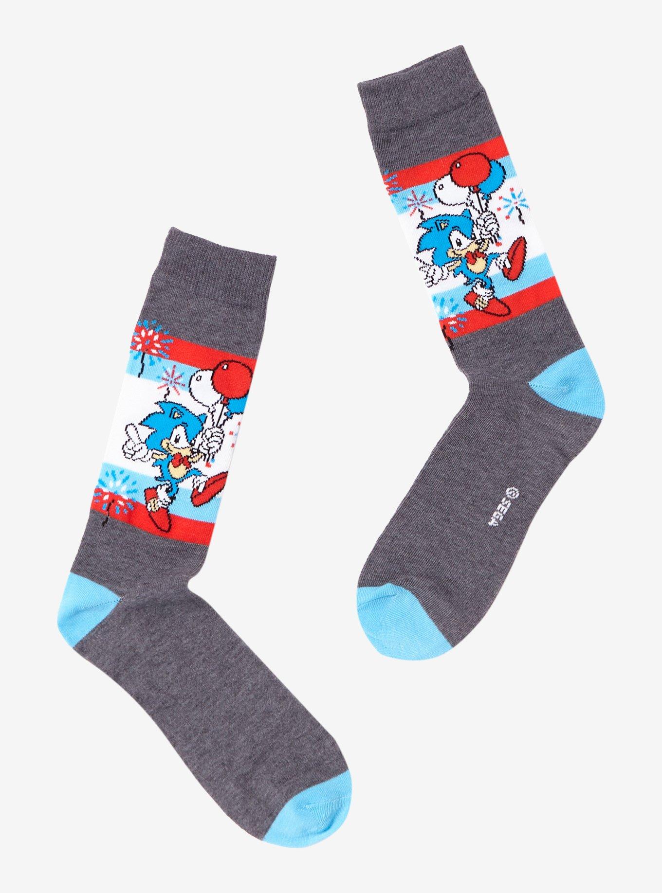 Sonic The Hedgehog Balloons Crew Socks, , hi-res