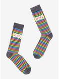 Rugrats Logo Rainbow Stripe Crew Socks, , hi-res