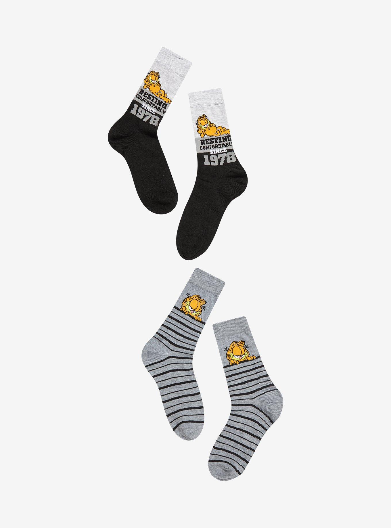 Garfield Stripe Crew Socks 2 Pair, , hi-res