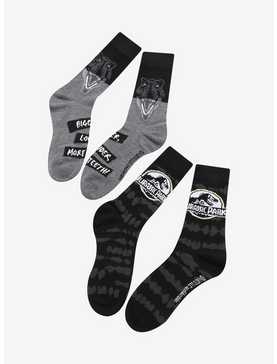 Jurassic World Grey Crew Socks 2 Pair, , hi-res