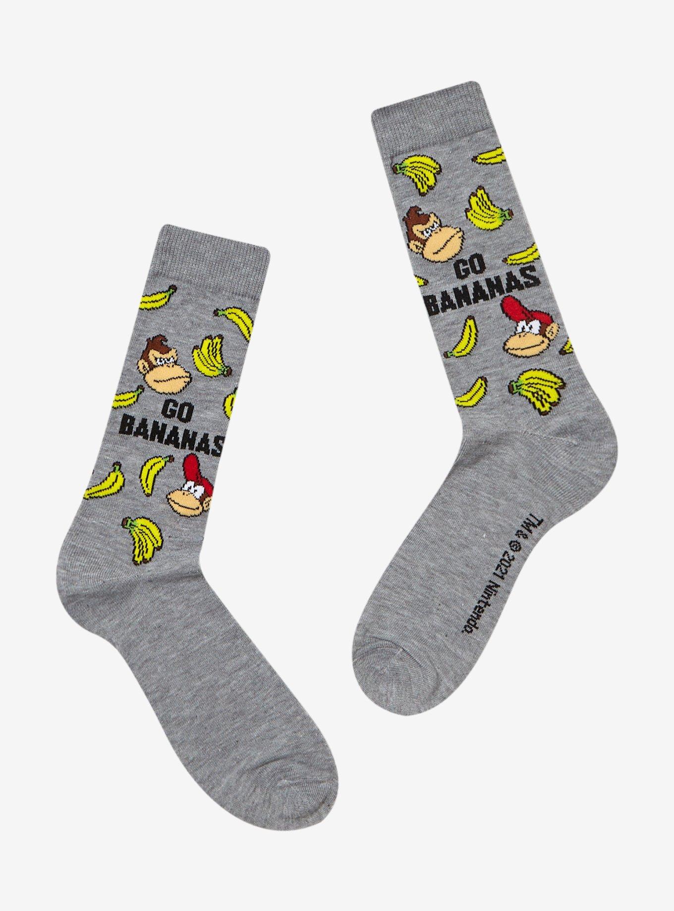 Donkey Kong Go Bananas Crew Socks