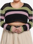Sweet Society Stripe Girls Knit Shrug Plus Size, PINK, hi-res