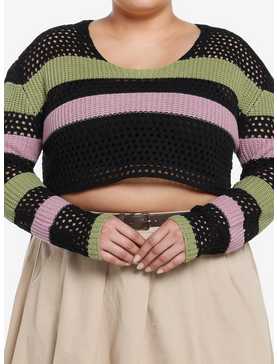 Sweet Society Stripe Girls Knit Shrug Plus Size, , hi-res