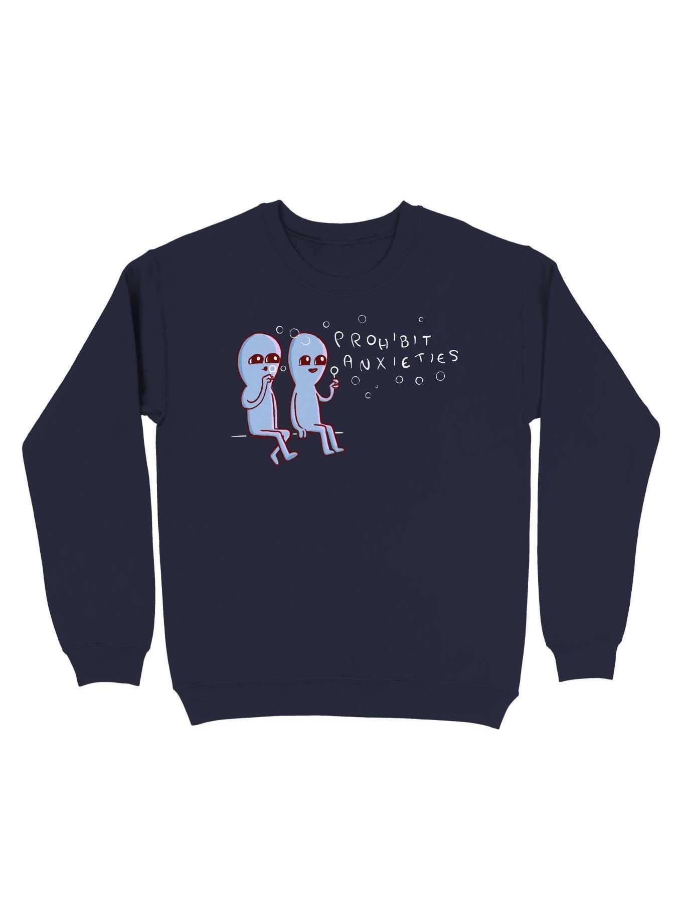 Strange Planet Prohibit Anxieties Sweatshirt, , hi-res