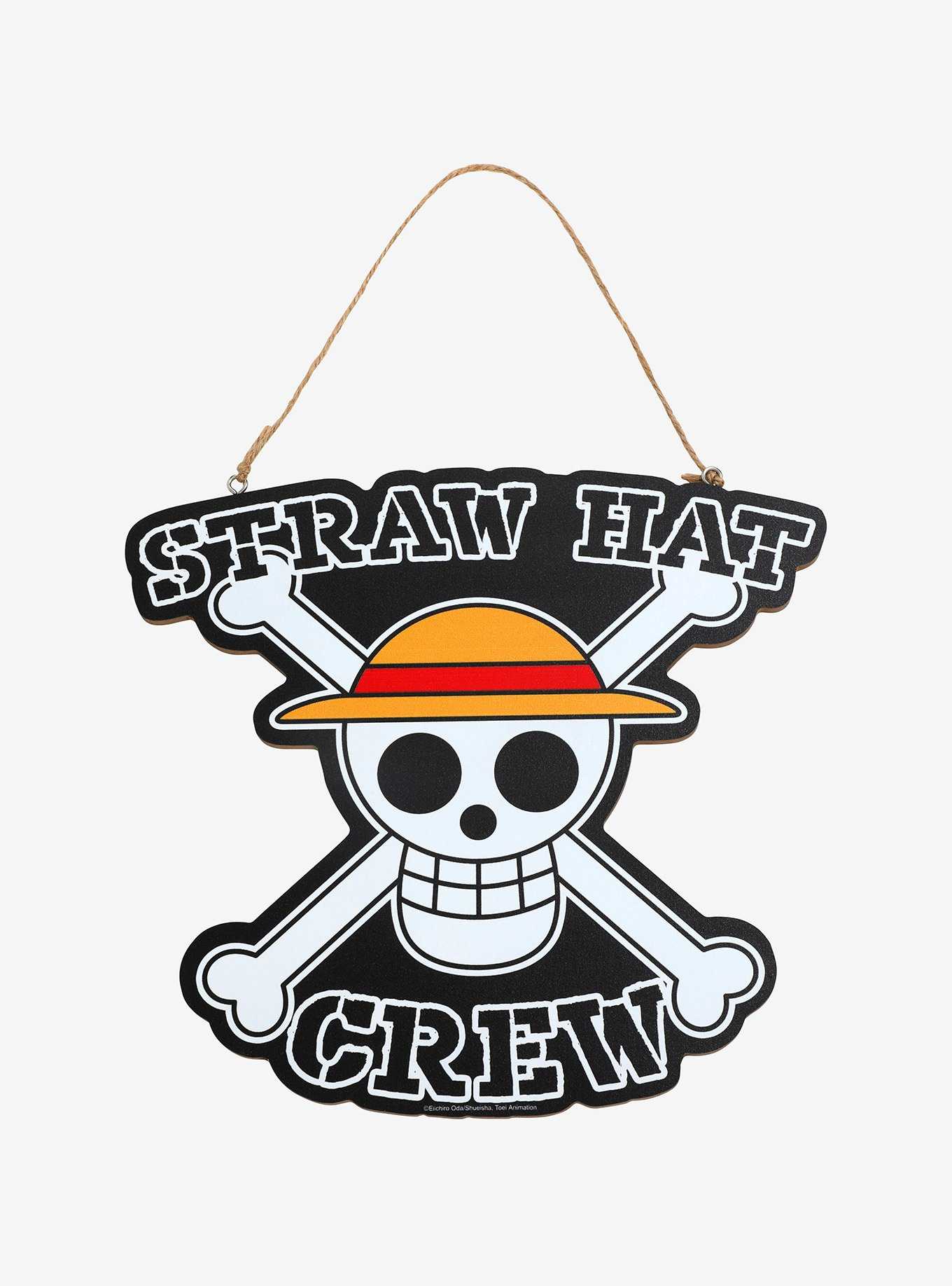 One Piece Straw Hat Crew Hanging Wall Sign, , hi-res
