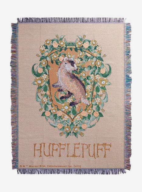 Hufflepuff Shield Woven Tapestry Throw Harry Potter Blanket