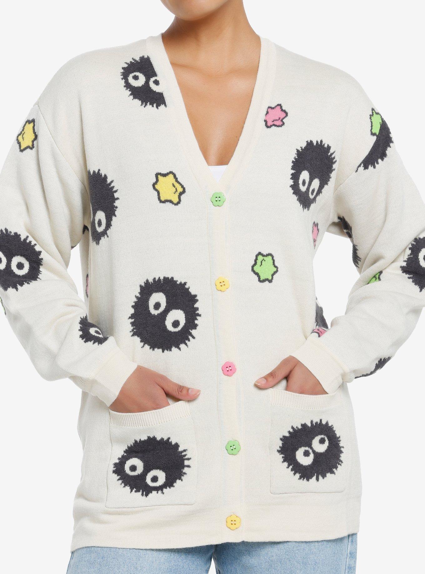 Her Universe Studio Ghibli Spirited Away Soot Sprites Star Candy Oversized Cardigan, , hi-res