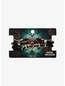 Social Collision® Roses & Skulls Bracelet Set, , hi-res