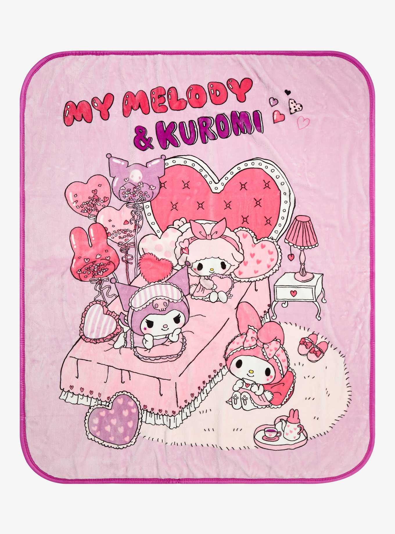 Sanrio My Melody & Kuromi Double-Sided Fleece Throw, , hi-res