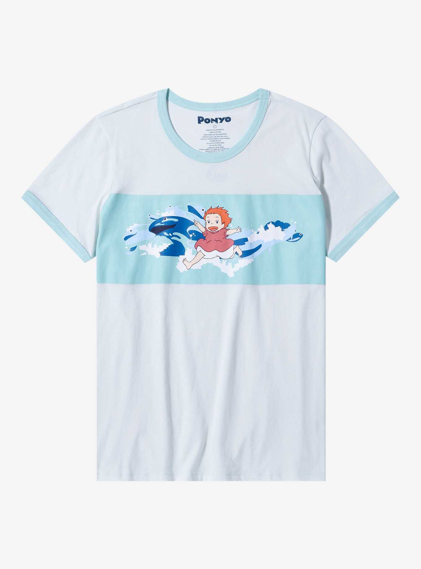 Her Universe Studio Ghibli Ponyo Stripe Girls Ringer T-Shirt Plus Size, , hi-res