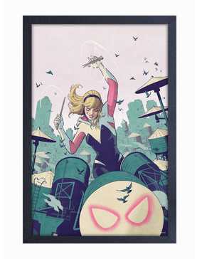 Marvel Spider-Man Gwen Drumming Framed Poster, , hi-res