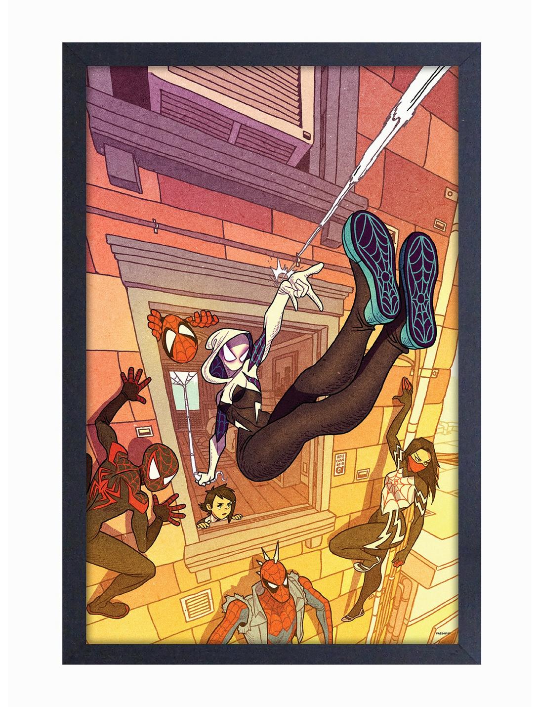 Marvel Spider-Man Hanging Around Framed Poster, , hi-res