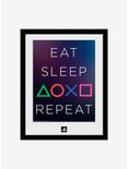 PlayStation Eat Sleep Repeat Framed Poster, , hi-res