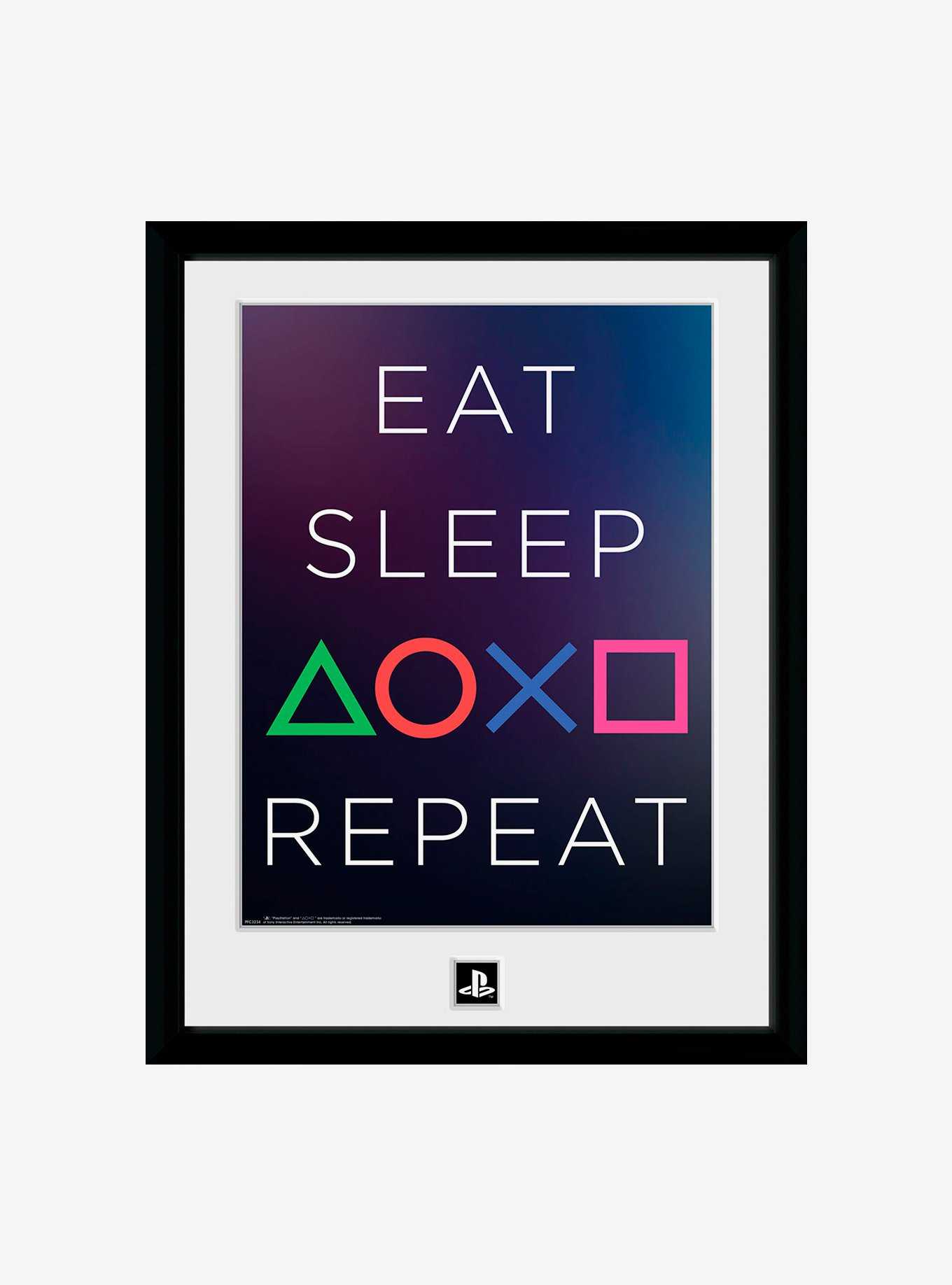 PlayStation Eat Sleep Repeat Framed Poster, , hi-res