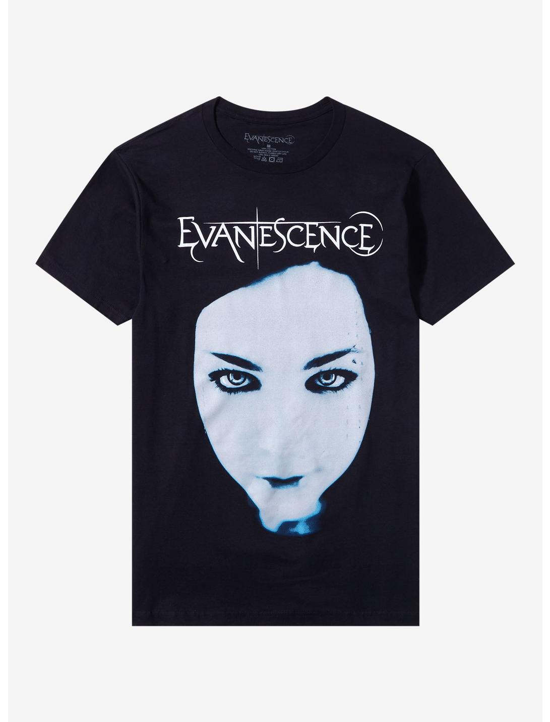 Evanescence Fallen Face T-Shirt, BLACK, hi-res