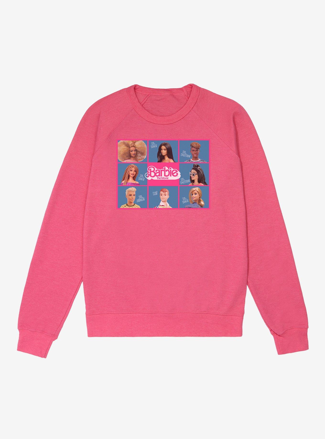 Barbie The Movie Barbie Bunch French Terry Sweatshirt, HELICONIA HEATHER, hi-res
