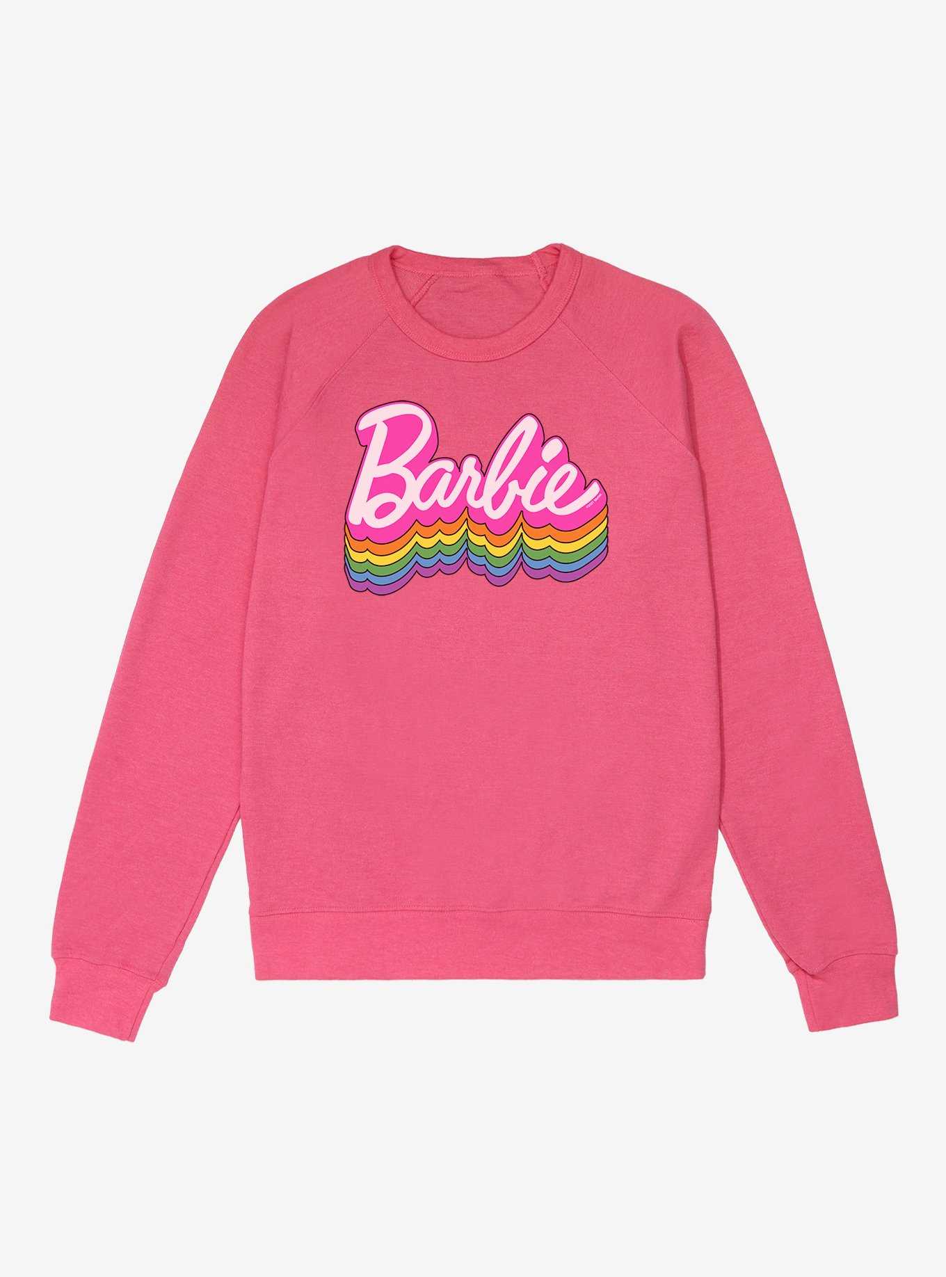 Barbie Ranbow Logo Stack French Terry Sweatshirt, , hi-res
