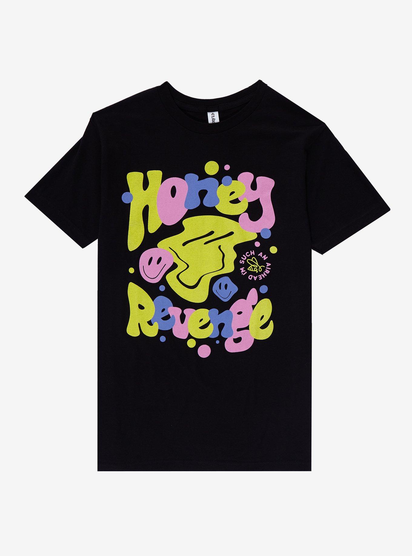 Honey Revenge Smiling Logo T-Shirt, BLACK, hi-res