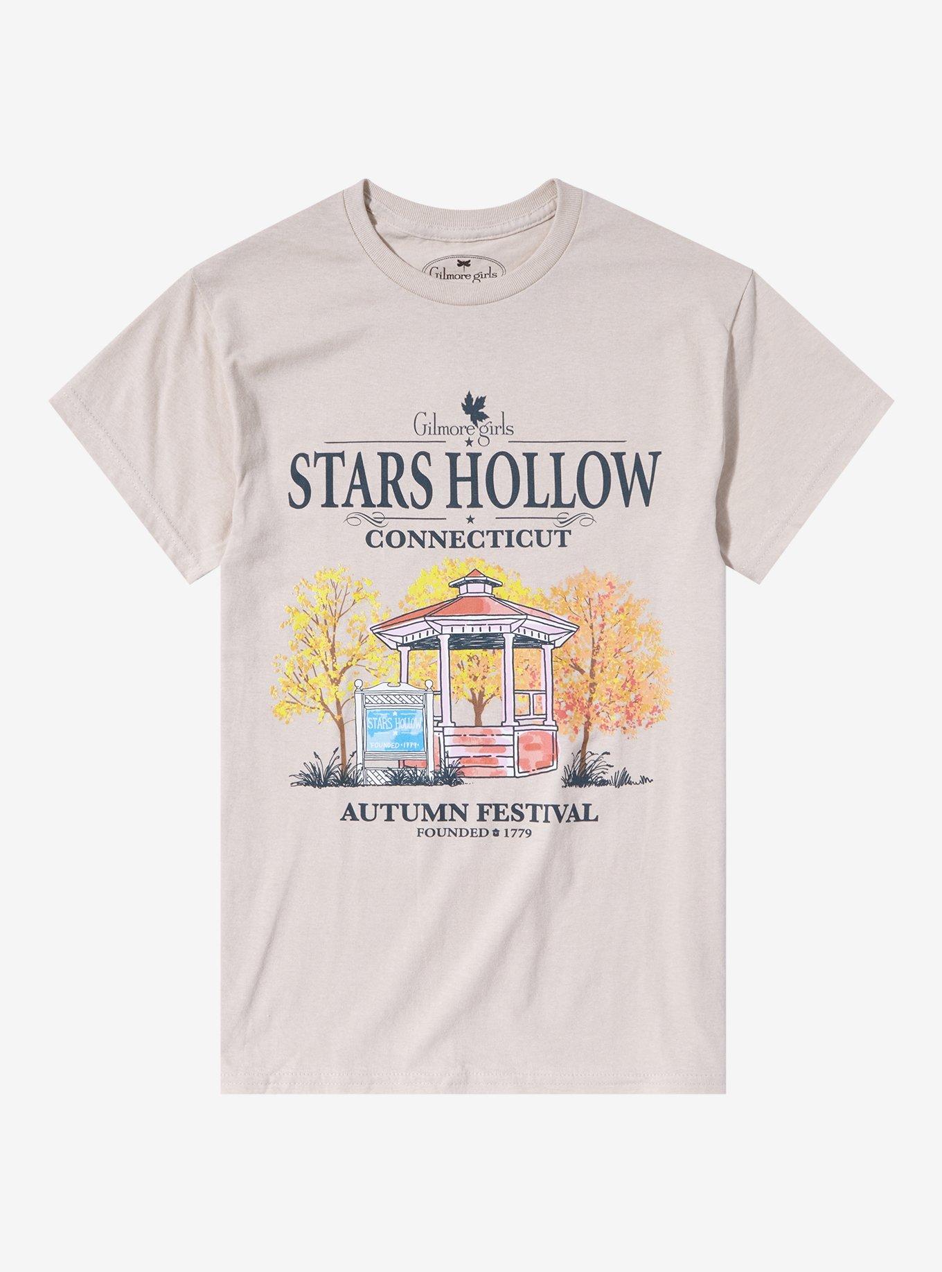 Gilmore Girls Stars Hollow Autumn Festival Boyfriend Fit Girls T-Shirt, MULTI, hi-res