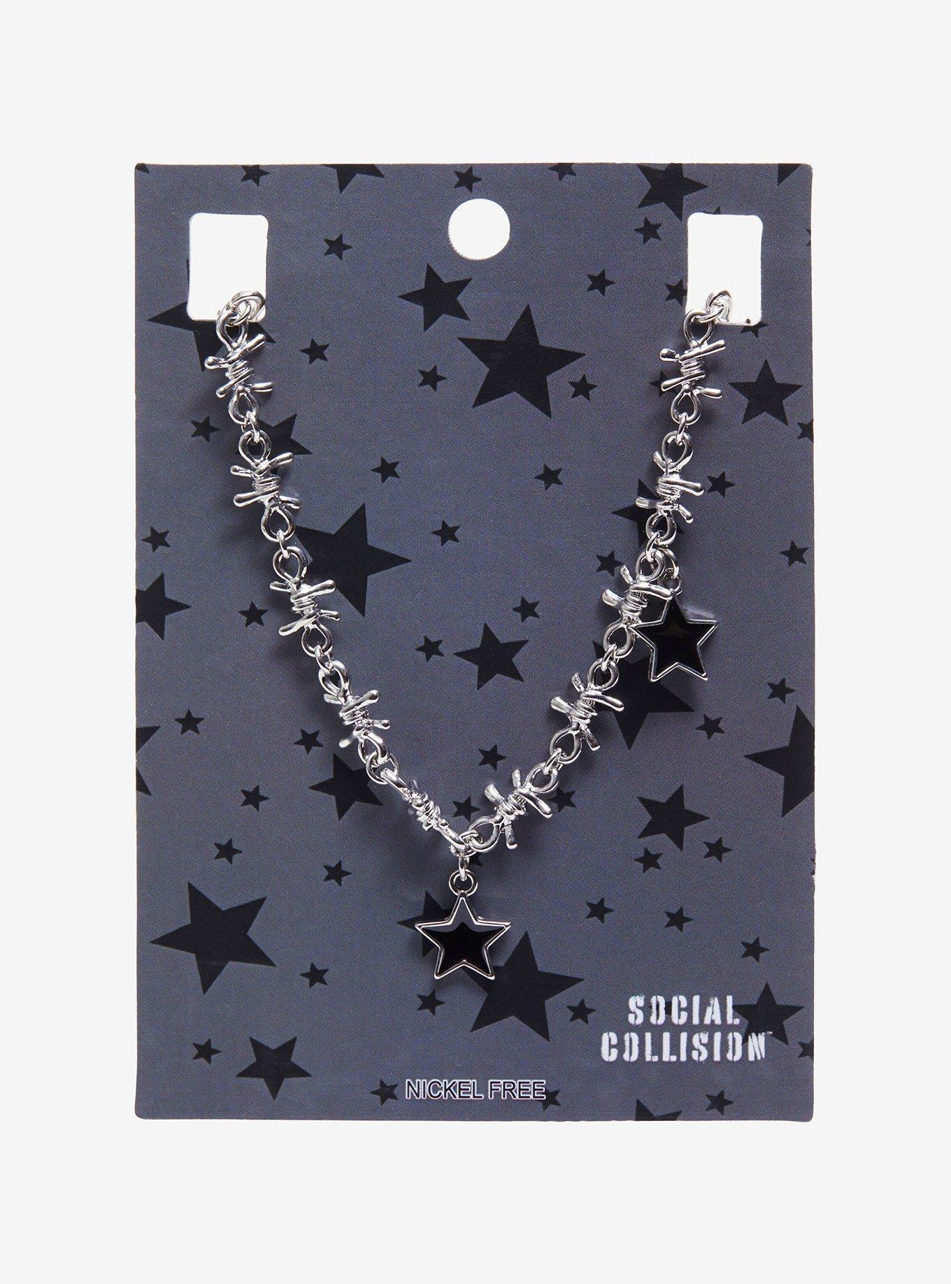 Social Collision Star Barbed Wire Necklace | Hot Topic