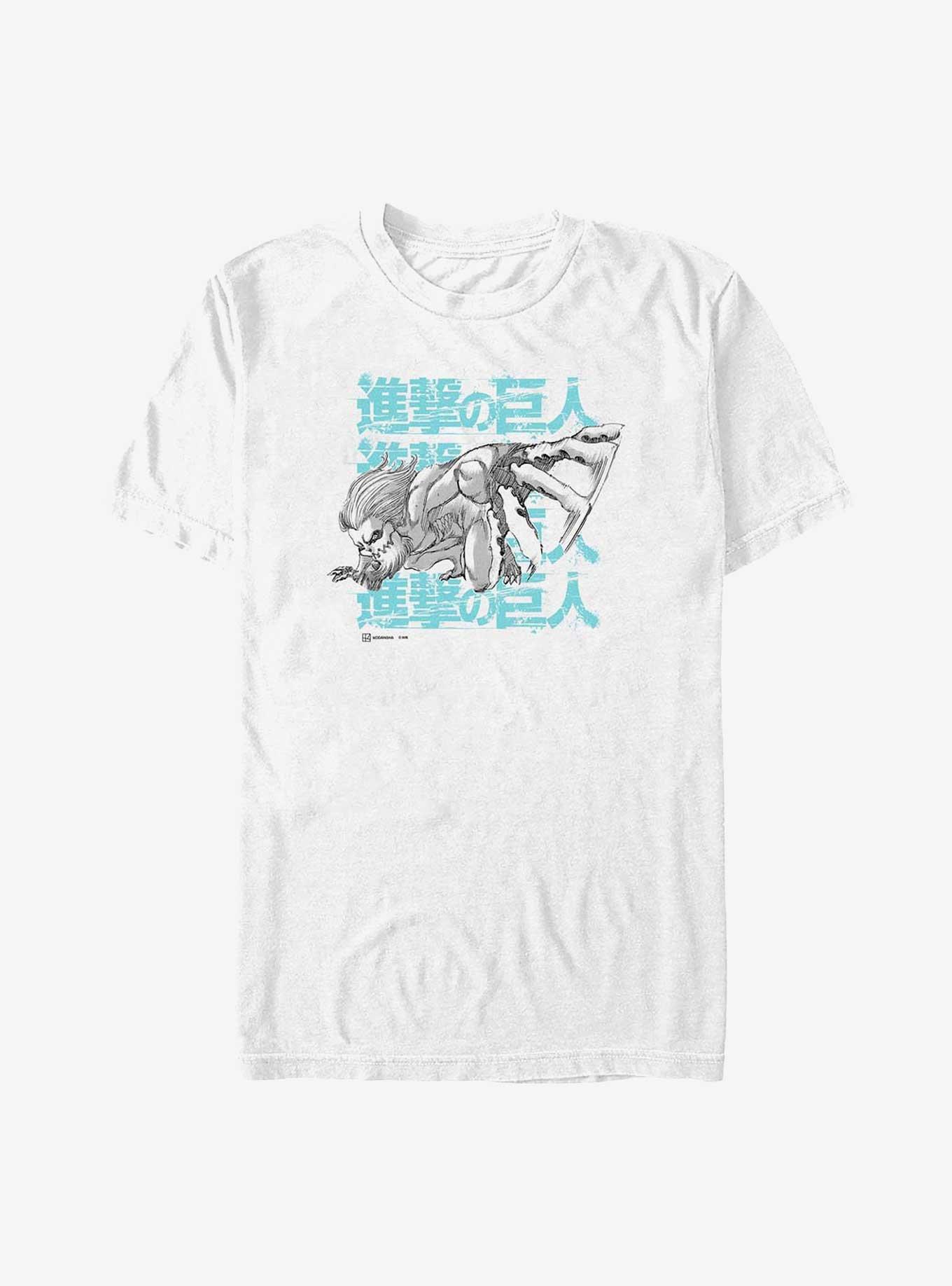 Attack On Titan Assault Unit Jaw Titan Big & Tall T-Shirt, WHITE, hi-res