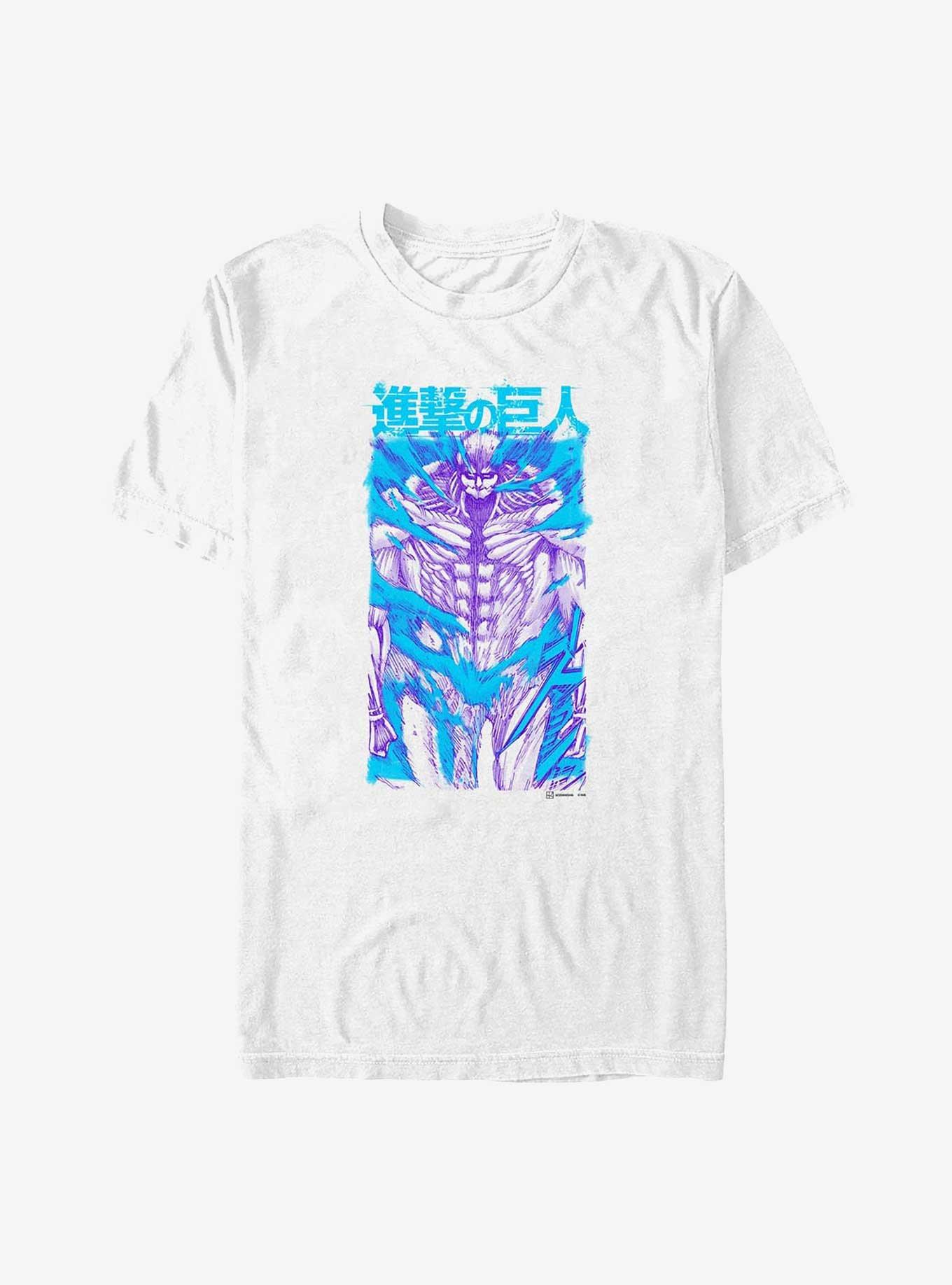 Attack On Titan Armored Titan Overlay Big & Tall T-Shirt, WHITE, hi-res