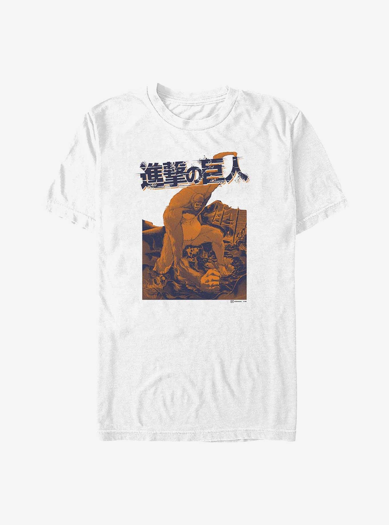 Attack On Titan Beast Titan Poster Big & Tall T-Shirt, , hi-res