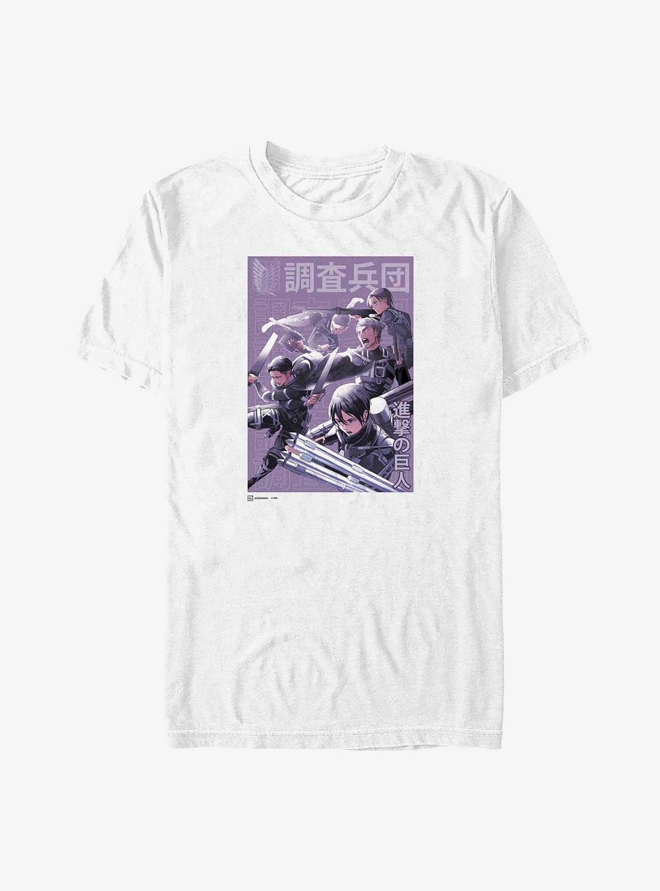 Attack On Titan Scout Regiment Fight Poster Big & Tall T-Shirt, , hi-res