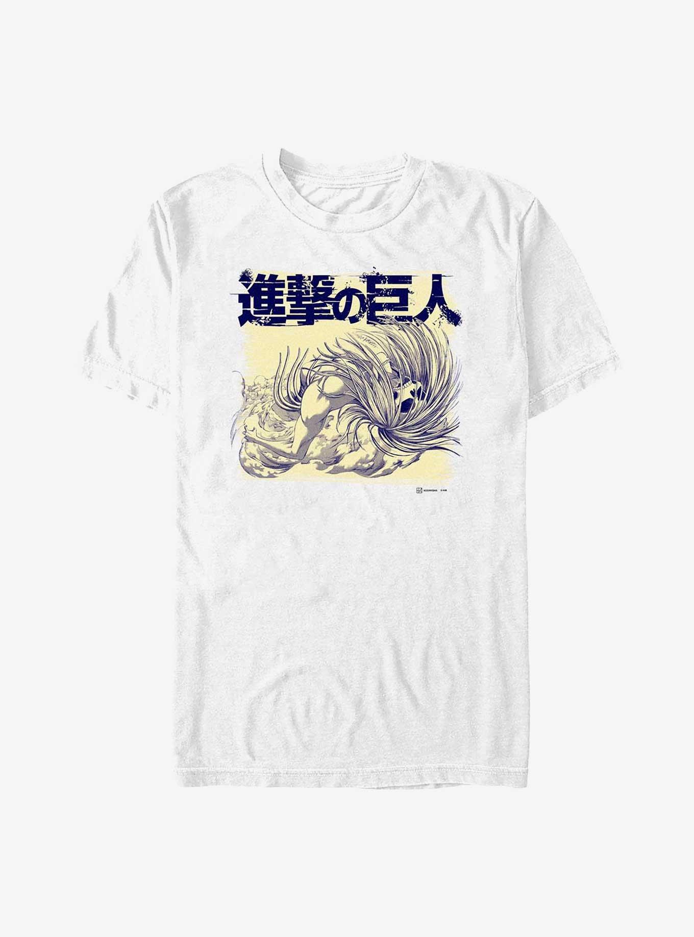 Attack On Titan Founder Titan Overlay Big & Tall T-Shirt, WHITE, hi-res