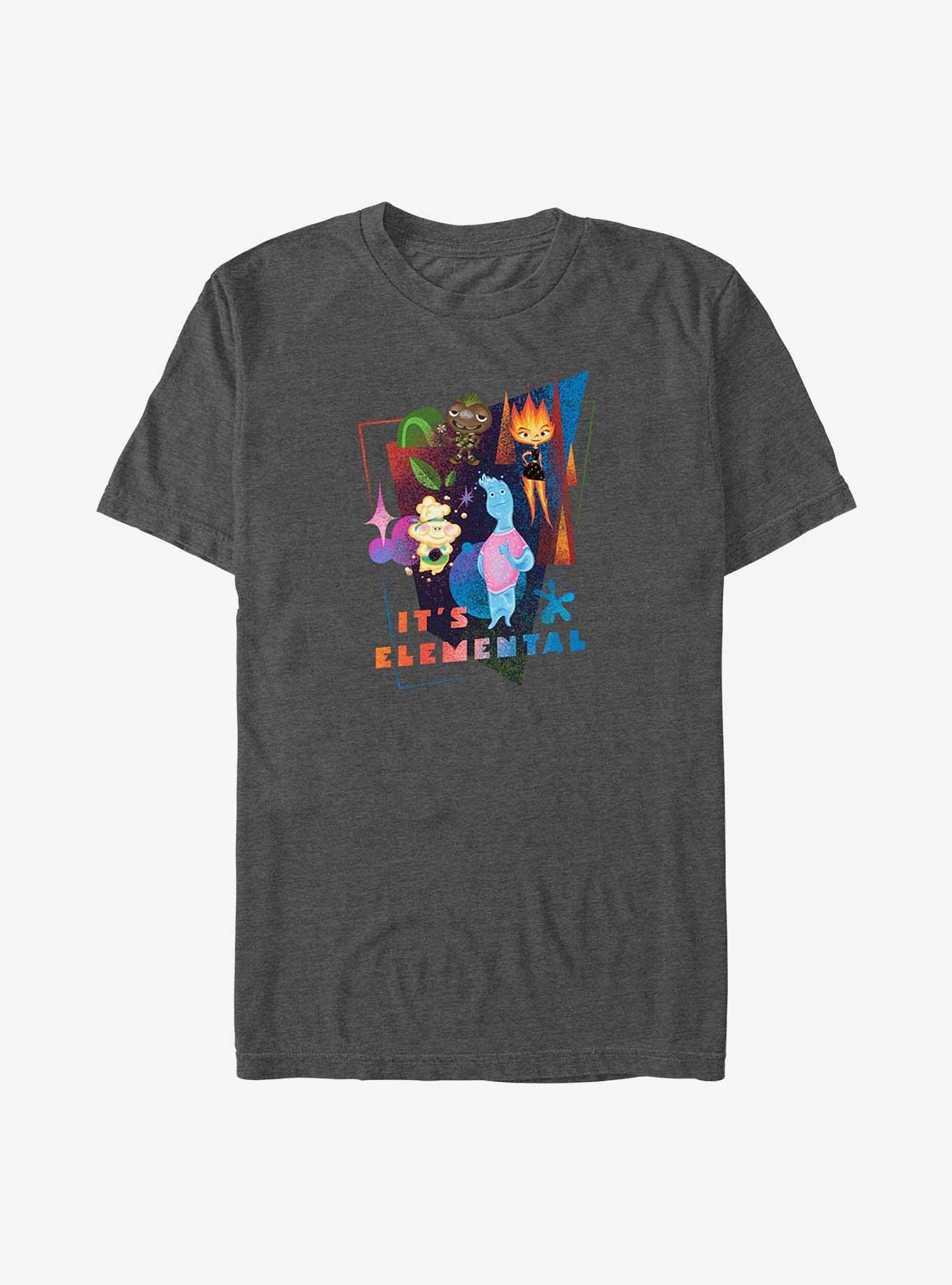 Disney Pixar Elemental It's Elemental Big & Tall T-Shirt, CHAR HTR, hi-res