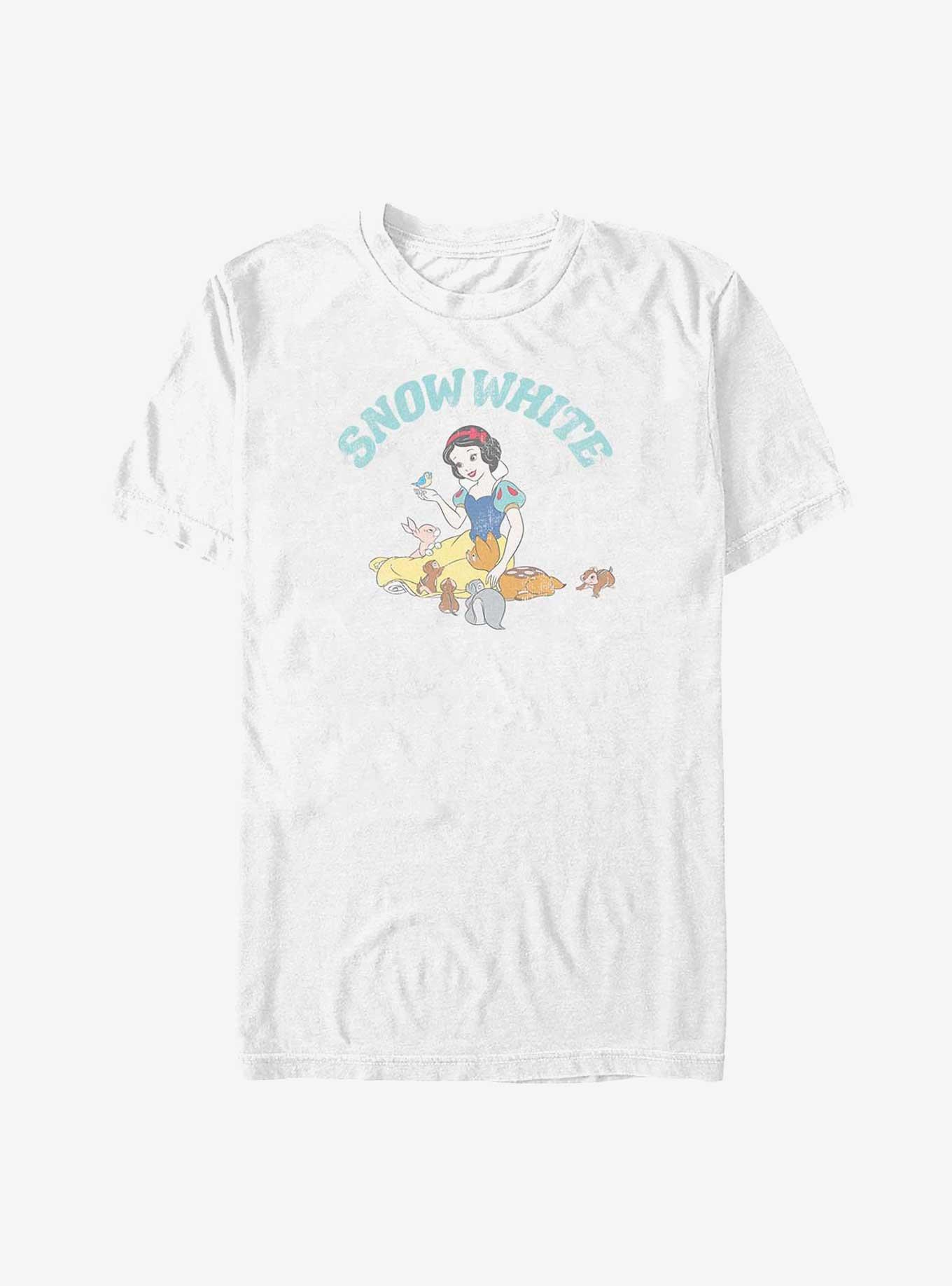 Disney Snow White and the Seven Dwarfs Woodland Animals Big & Tall T-Shirt, WHITE, hi-res