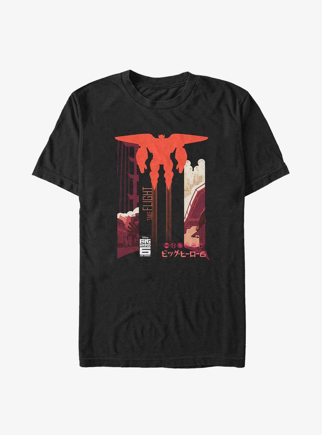 Disney Big Hero 6 Fly Baymax Big & Tall T-Shirt, BLACK, hi-res