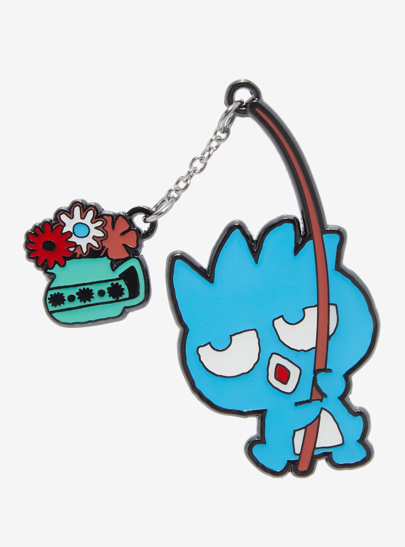 Batz-Maru Floral Fishing Pole Enamel Pin, , hi-res