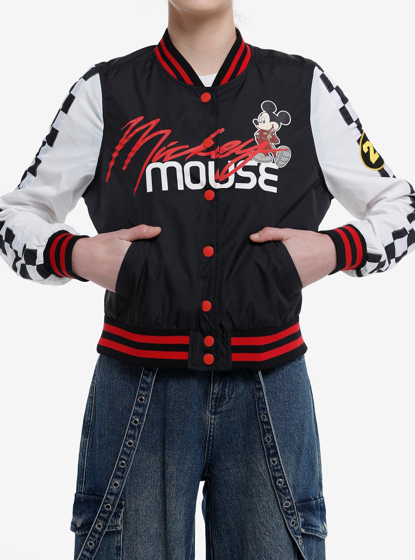 Disney Mickey Mouse Racing Girls Varsity Windbreaker Jacket