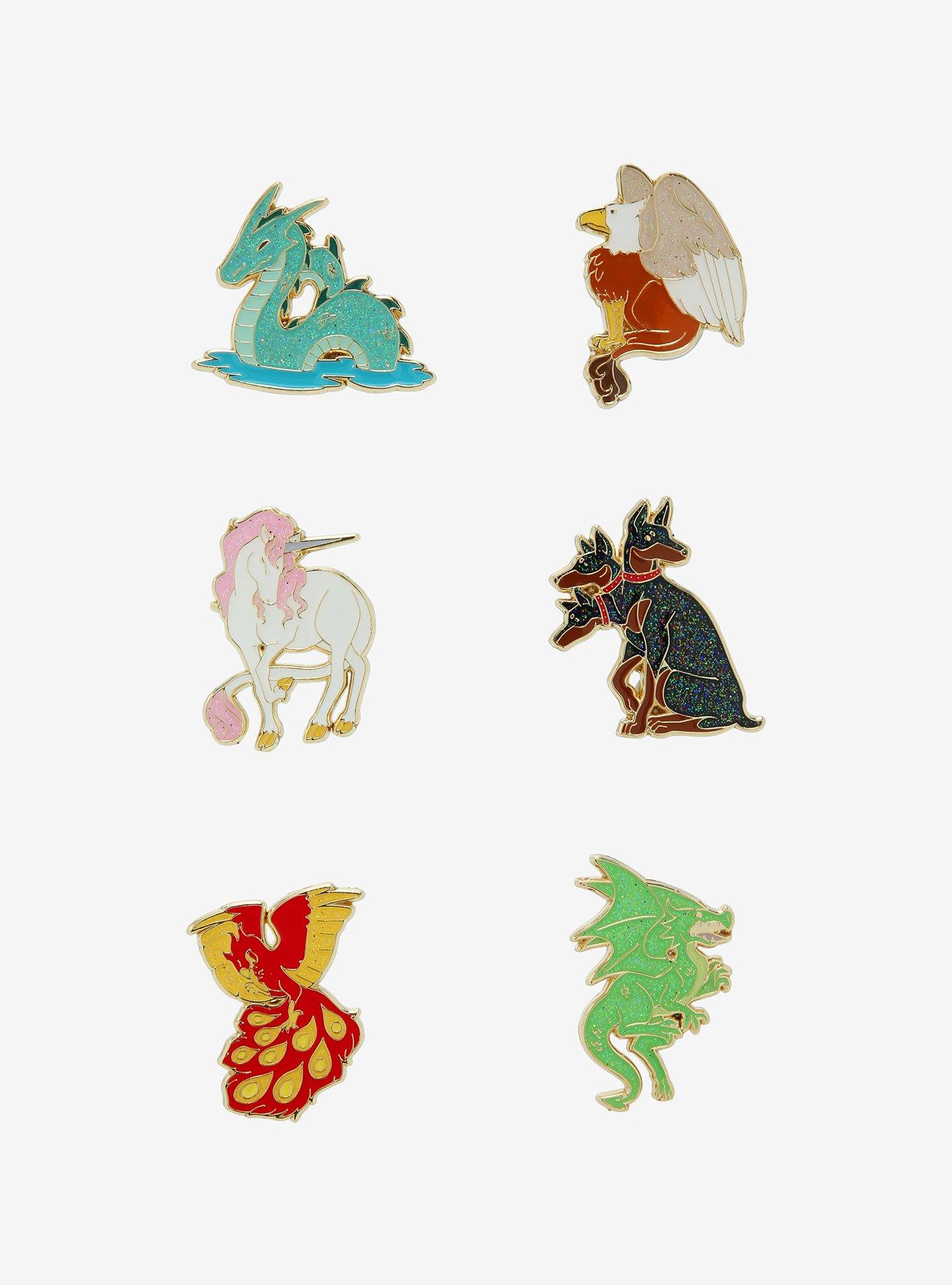 Mythical Creatures Blind Bag Glitter Enamel Pin, , hi-res