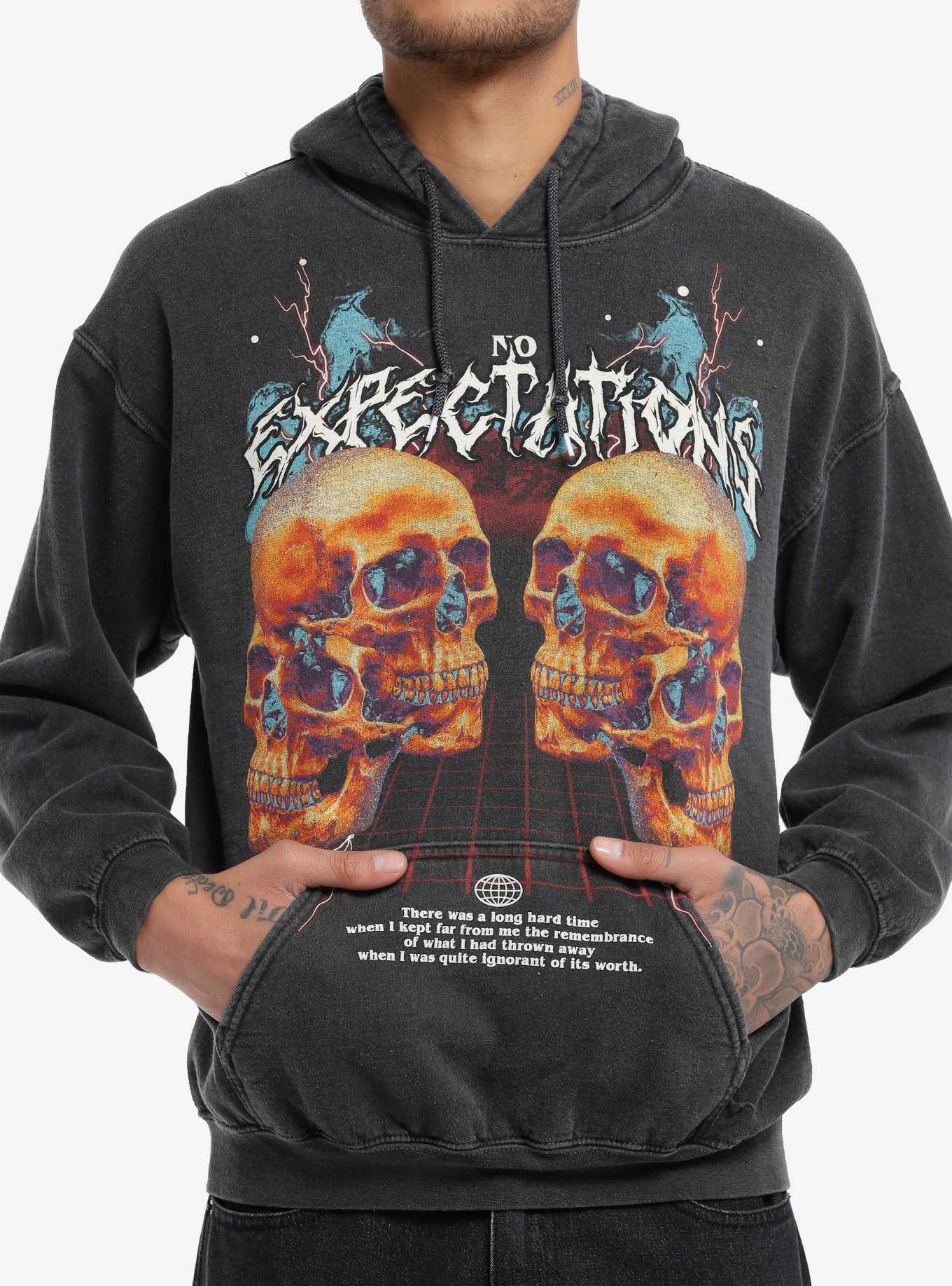 Social Collision® No Expectations Skull Hoodie, , hi-res