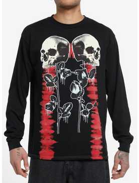 Social Collision® Skull Roses Tie-Dye Long-Sleeve T-Shirt, , hi-res