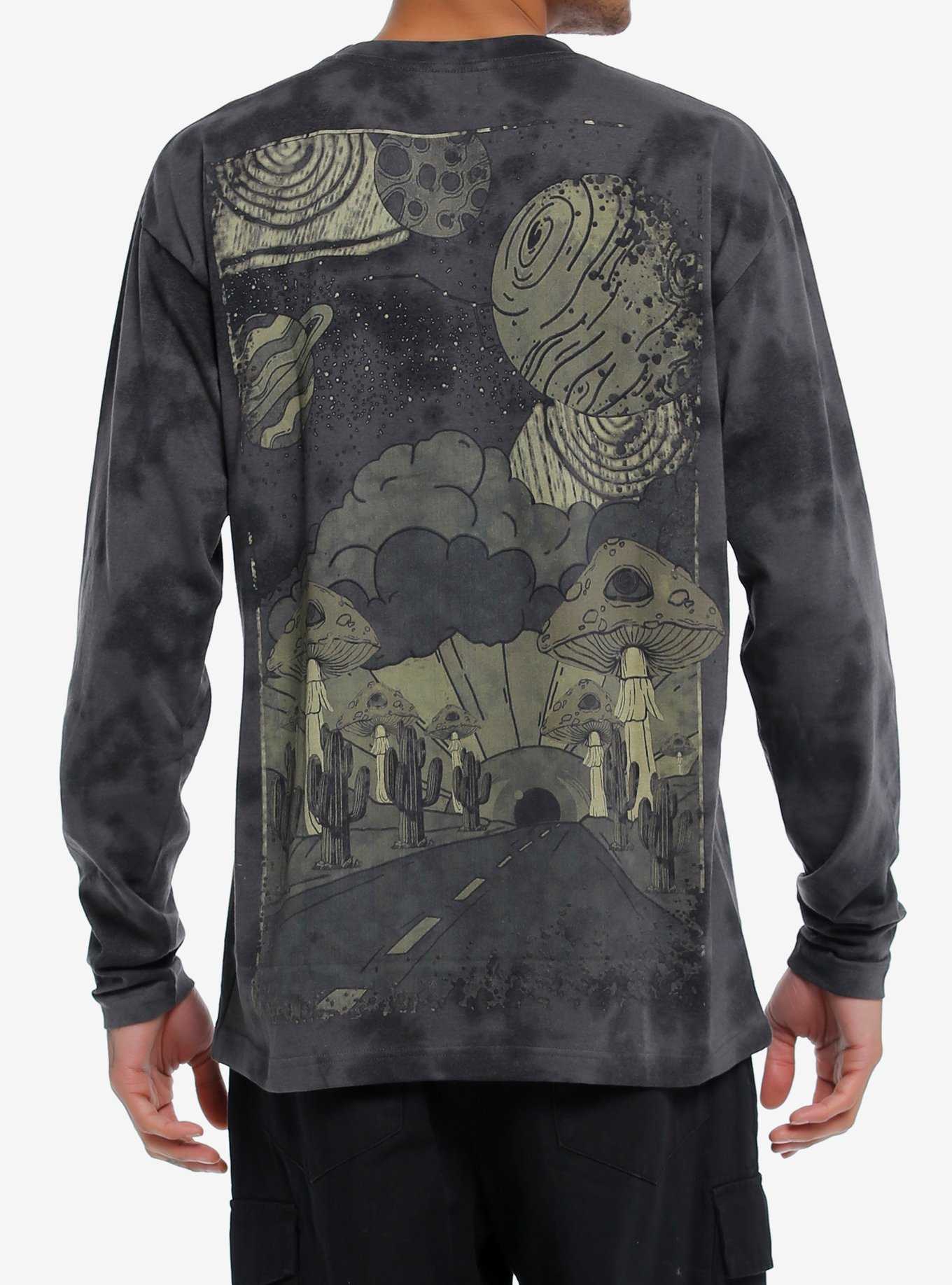 Outer Space Mushroom Creature Tie-Dye Long-Sleeve T-Shirt, , hi-res