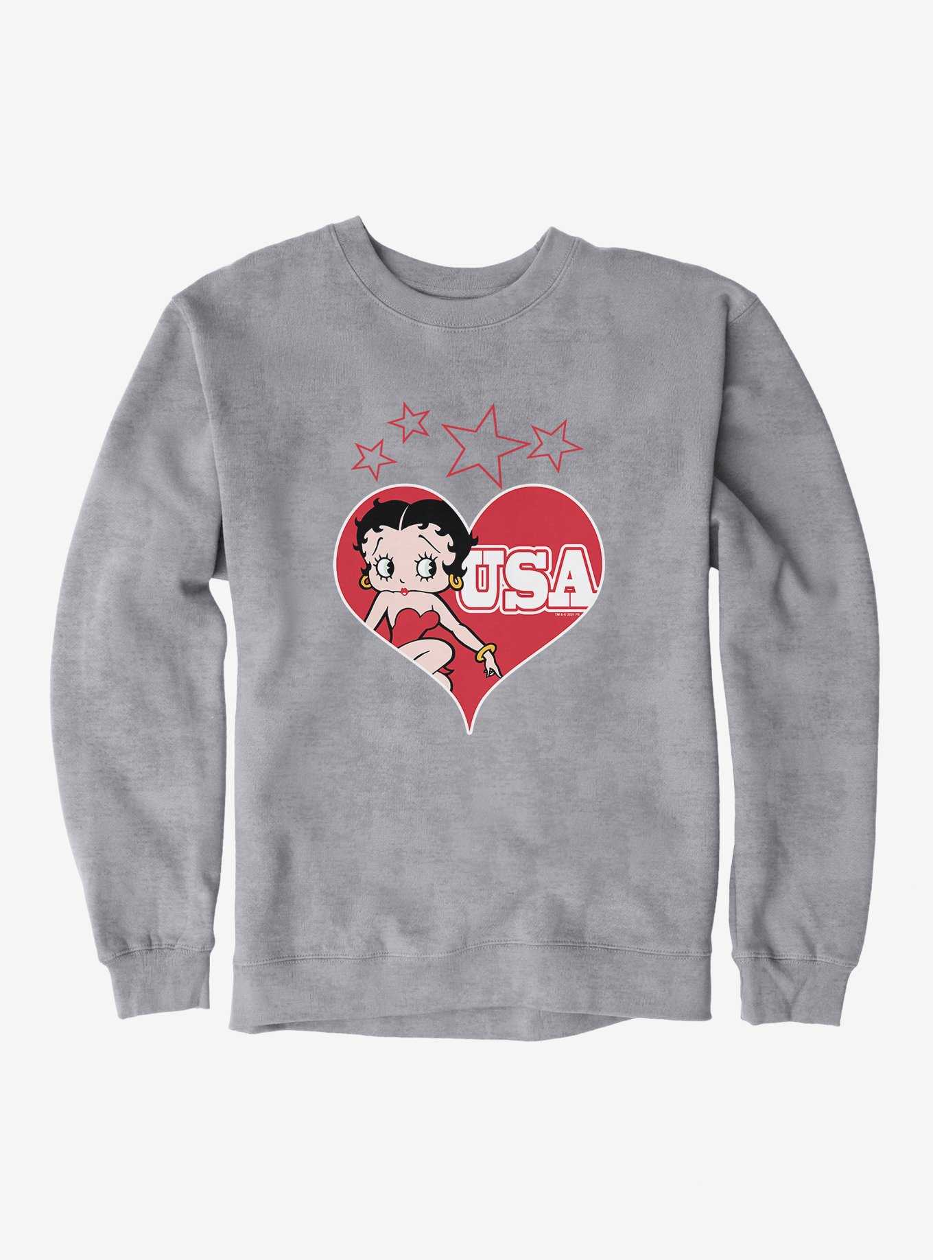 Betty Boop Love USA Sweatshirt, , hi-res