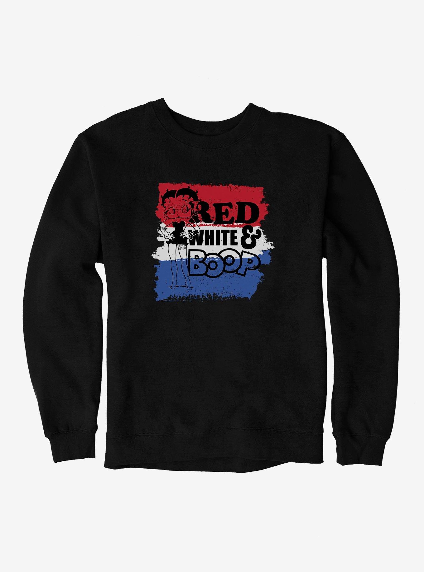 Betty Boop Black Red White And Boop Sweatshirt, , hi-res