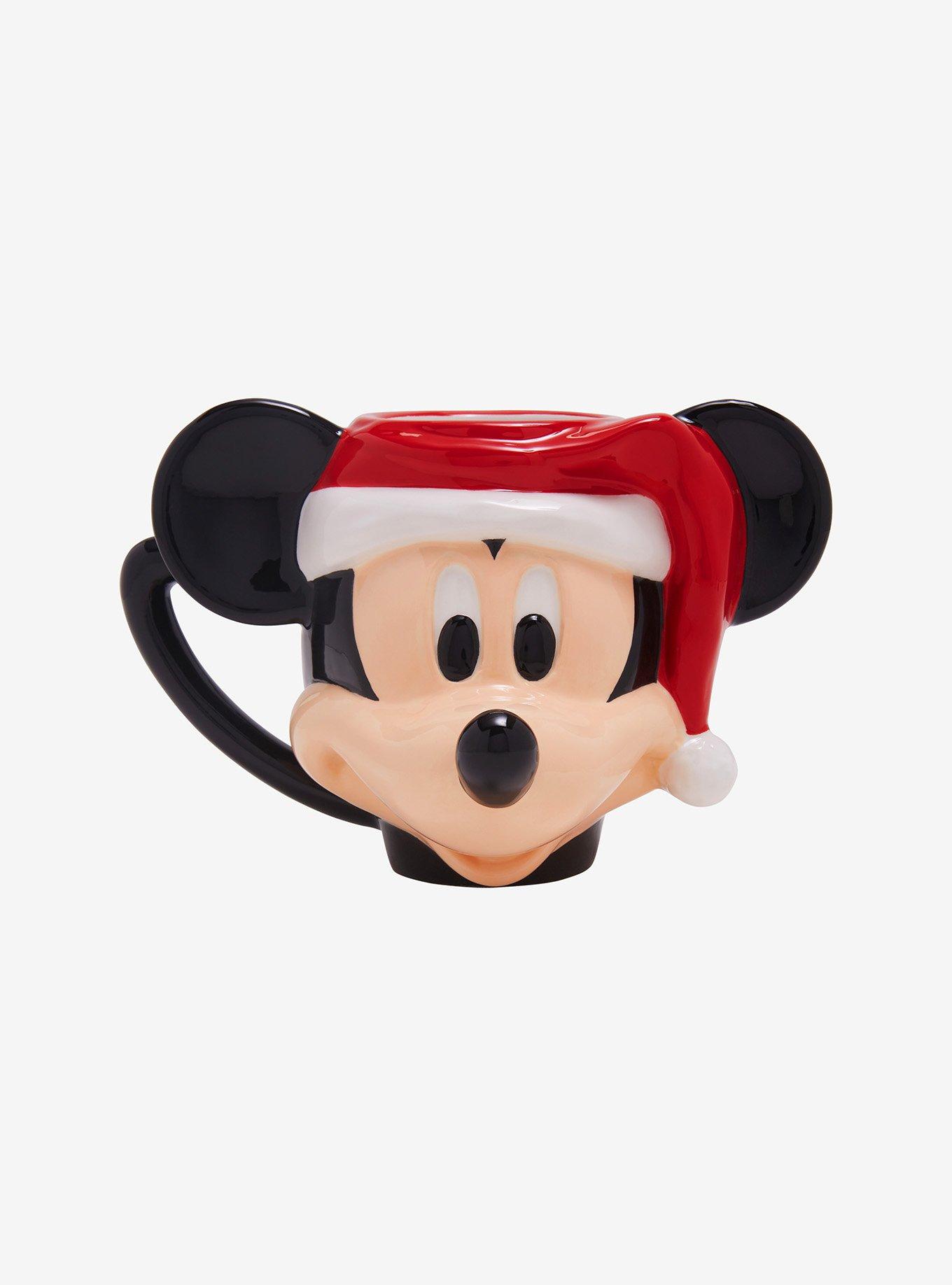 Ceramic Disney Mickey Mouse Santa Hat Figural Mug