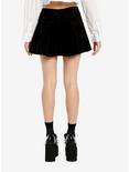 Social Collision Black Corduroy Pleated Skirt, BLACK, hi-res