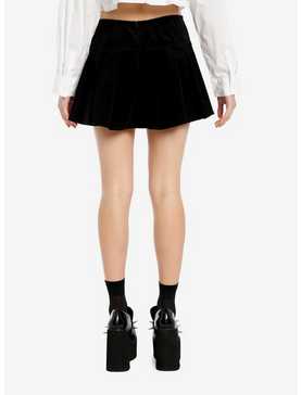 Social Collision Black Corduroy Pleated Skirt, , hi-res