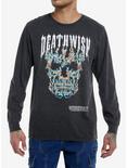 Social Collision® Death Wish Skull Flames Long-Sleeve T-Shirt, MULTI, hi-res