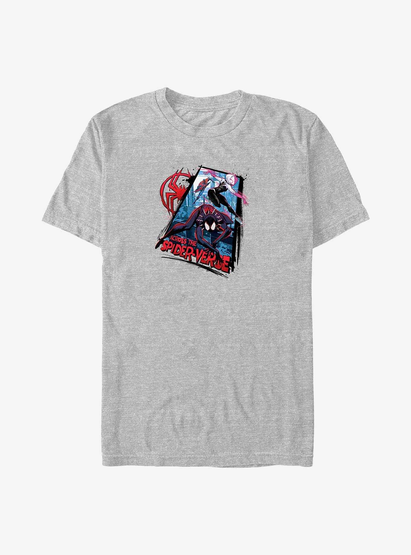 Marvel Spider-Man: Across the Spider-Verse Gwen and Miles Big & Tall T-Shirt, ATH HTR, hi-res