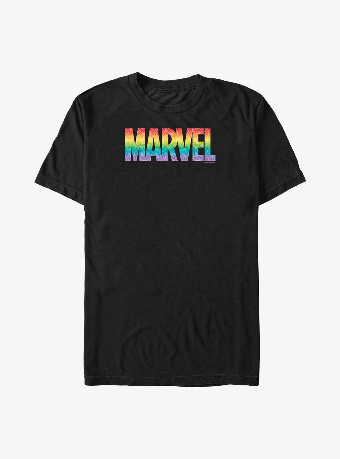 Marvel Avengers Pride Logo Big & Tall T-Shirt, BLACK, hi-res