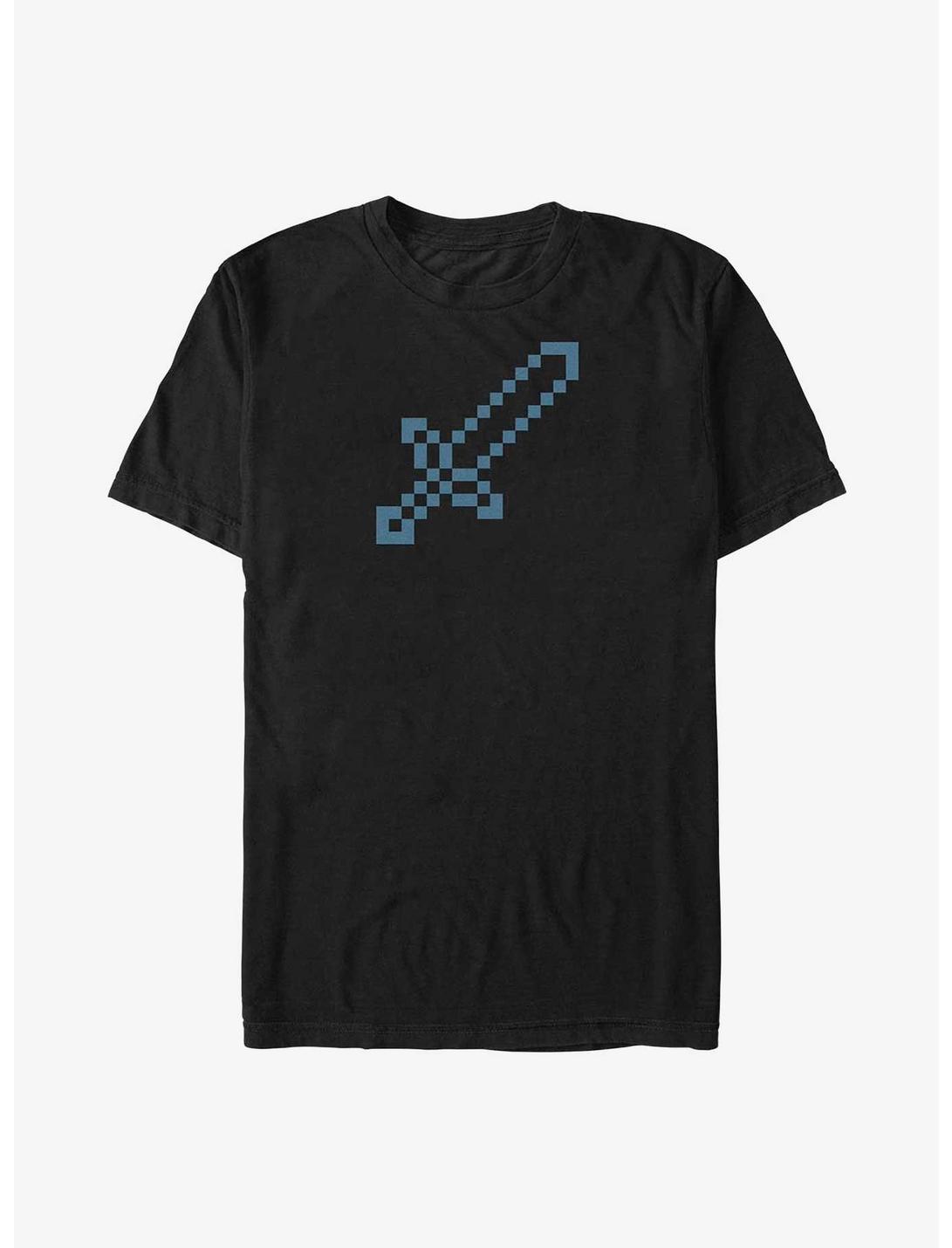 Minecraft Sword Icon Big & Tall T-Shirt, BLACK, hi-res