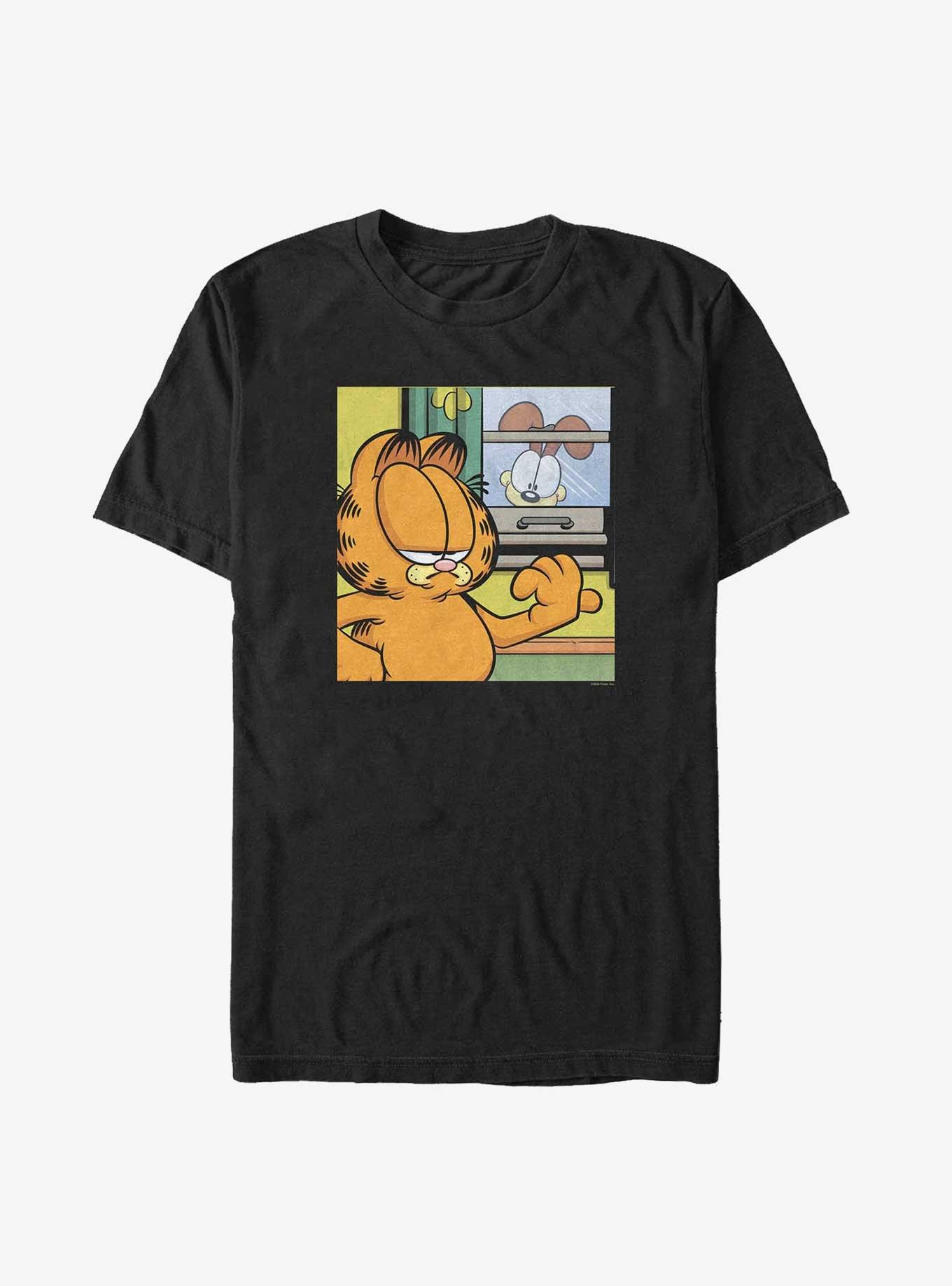 Garfield Window Talk Big & Tall T-Shirt, BLACK, hi-res