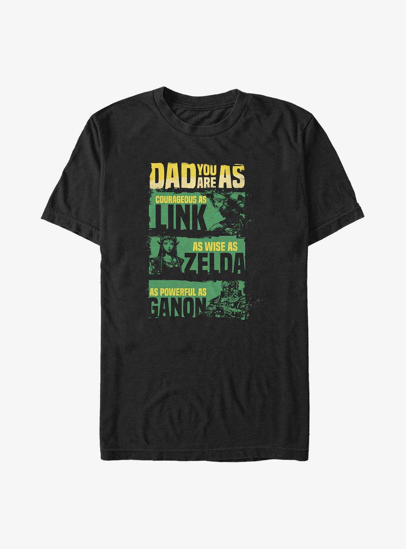 The Legend of Zelda Dad Is Courageous Wise and Powerful Big & Tall T-Shirt, , hi-res